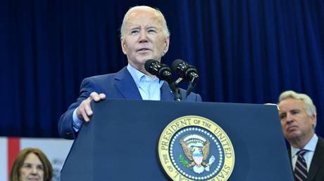 Joe Biden speaks during a campaign event in Philadelphia, Pennsylvania, April 18, 2024