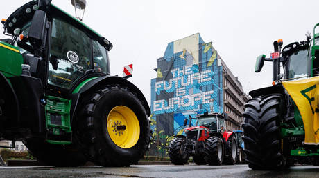 Farmers' protest in Brussels, on February 26, 2024