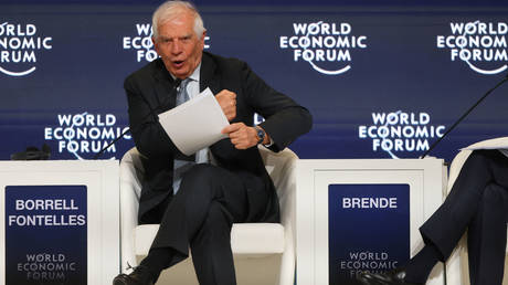 EU foreign policy chief Josep Borrell at the World Economic Forum special meeting in Riyadh on April 28, 2024.