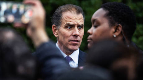Hunter Biden attends the White House Easter Egg Roll earlier this month in Washington.