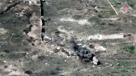 Russian drones strike Ukrainian positions in Donbass (VIDEO)
