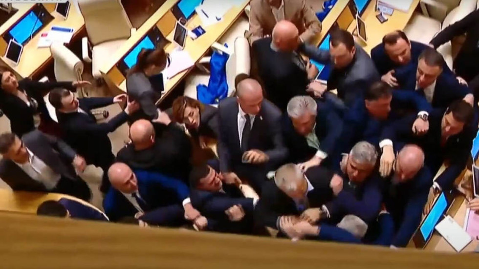 Punhos voam novamente no parlamento georgiano (VÍDEO)