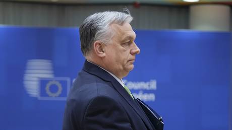  Hungarian Prime Minister Viktor Orban attends a meeting of EU leaders.