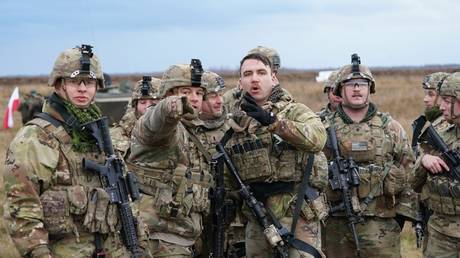 Military exercises involving Poland, Britain, the US and Romania in Bemowo Piskie, Poland on November 18, 2021.