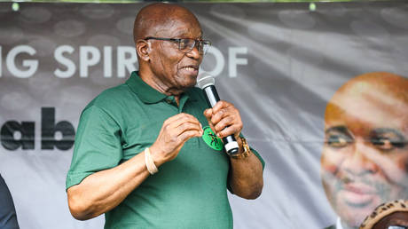 FILE PHOTO. Jacob Zuma (Former SA President) at the Mkhonto Wesizwe 62th Anniversary at Petrus Molefe Eco Park on December 16, 2023 in Soweto, South Africa.