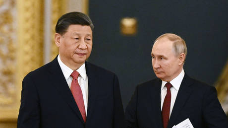 FILE PHOTO. Chinese President Xi Jinping and Russian President Vladimir Putin, March 21, 2023.