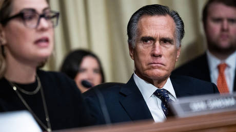 US Senator Mitt Romney attends a committee hearing last October in Washington.