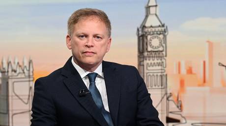 Grant Shapps appears on the BBC's 'Sunday Morning' political television show, May 19, 2024