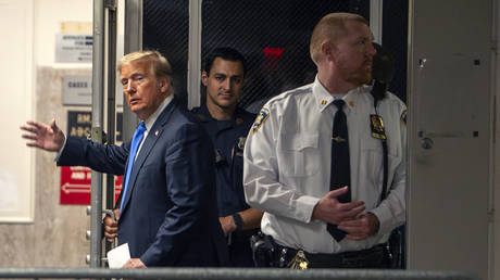 Ex-US President Donald Trump leaves the Manhattan Criminal Court, New York, May 30, 2024.