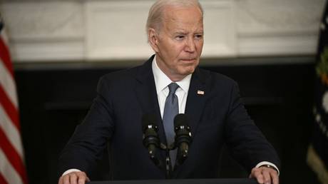 Joe Biden delivers remarks at the White House in Washington DC, May 31, 2024
