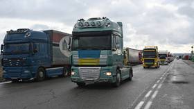 Ukrainian truckers protest against mobilization law (VIDEO)