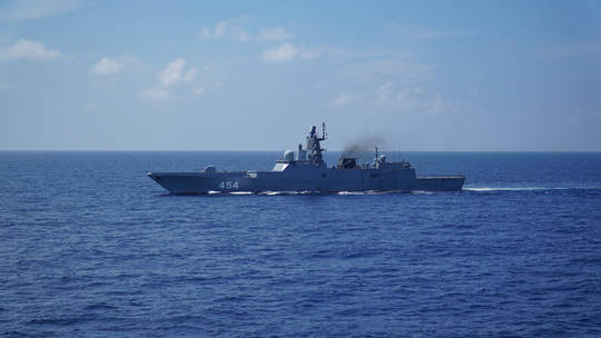 A Russian frigate