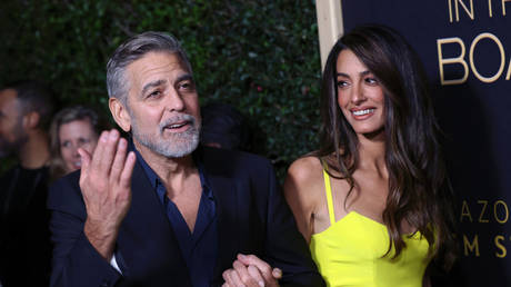 George and Amal Clooney attend the premiere of ‘The Boys in the Boat’ at the Samuel Goldwyn Theater, Beverly Hills, California, December 11, 2023.