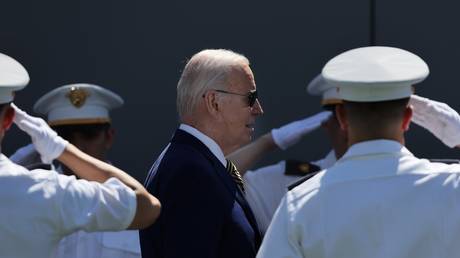 FILE PHOTO: US President Joe Biden visits West Point, New York.