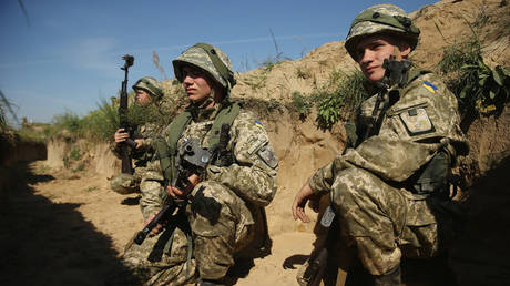FILE PHOTO.  Ukrainian marines