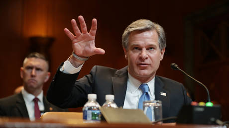 FILE PHOTO: Federal Bureau of Investigation Director Christopher Wray