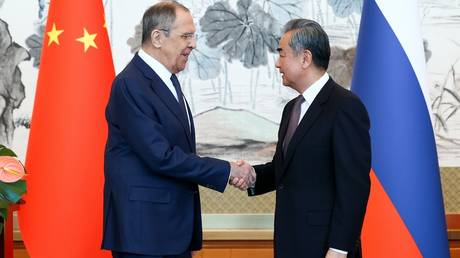 Russian Foreign Minister Sergey Lavrov and Chinese Foreign Minister Wang Yi.