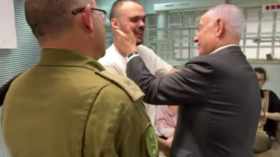 Rescued Russian hostage hugs Netanyahu (VIDEO)