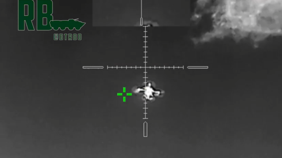 WATCH Russian soldier shoot down huge Ukrainian drone with his rifle