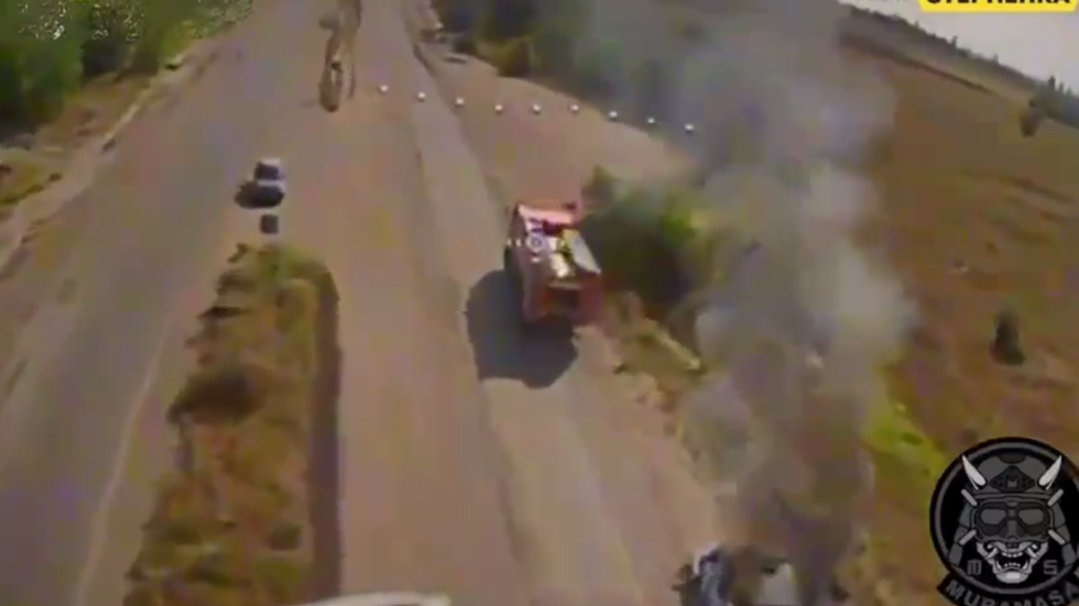 WATCH Ukrainian drone attack Russian civilians