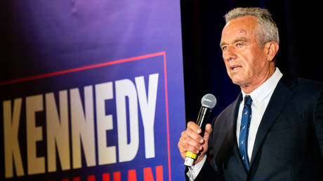 RFK Jr. speaks during a campaign rally at Brazos Hall on May 13, 2024 in Austin, Texas