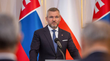 FILE PHOTO: Slovak President Peter Pellegrini.