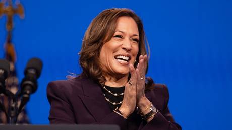 Kamala Harris speaks at the American Federation of Teachers' National Convention in Houston, Texas, July 25, 2024