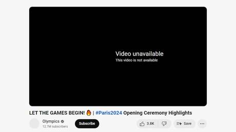 IOC and NBC take down Olympic opening ceremony video from YouTube