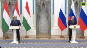 Putin and Hungarian PM Orban talk to press