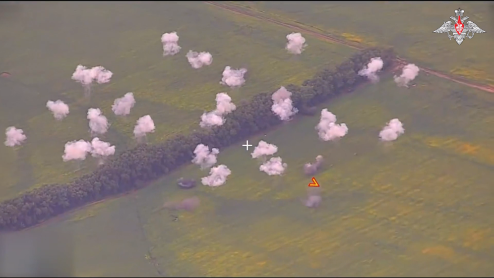 WATCH Russian cluster munitions hit Ukrainian armor