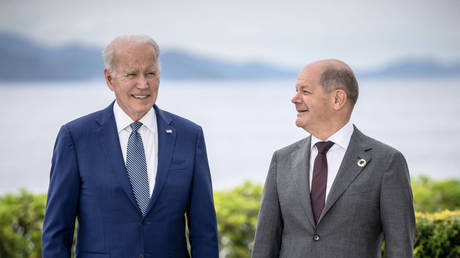 FILE PHOTO. US President Joe Biden and German Chancellor Olaf Scholz at the 2023 G7 Summit in Japan.