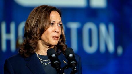 Kamala Harris delivers remarks during a sorority event in Houston, Texas, July 31, 2024