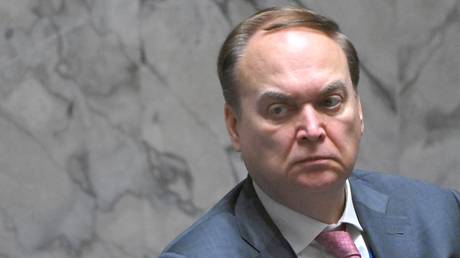 Russia's Ambassador to the US, Anatoly Antonov at a UN Security Council meeting, New York, US, July 16, 2024