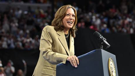 Kamala Harris speaks during a campaign event in Glendale, Arizona, August 9, 2024