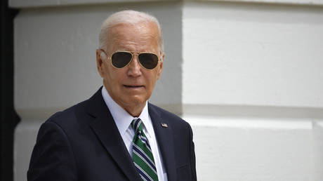 US President Joe Biden departs the White House