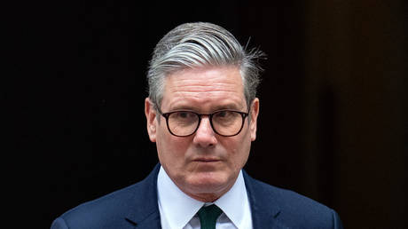 Keir Starmer prepares to greet the Sultan Of Oman at 10 Downing Street in London, England, August 6, 2024