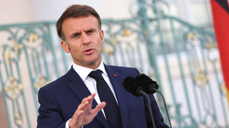 FILE PHOTO: French President Emmanuel Macron.