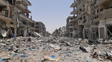 A view of the destruction in Rafah, southern Gaza on July 5, 2024.