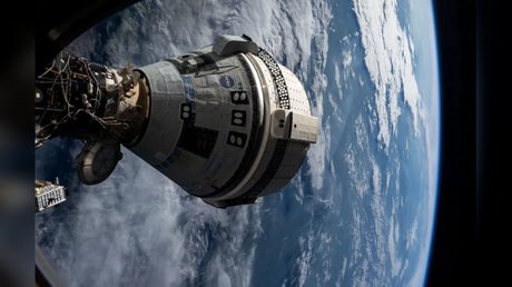 A view of Boeing's docked Starliner spacecraft from the International Space Station, July 3, 2024