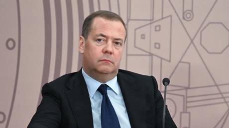 FILE PHOTO: Deputy head of the Russia's Security Council and chairman of the United Russia political party Dmitry Medvedev.