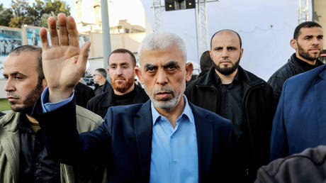 Hamas political bureau head Yahya Sinwar, Gaza, April 14, 2024