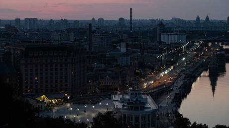 A view of Kiev, Ukraine during a power outage on June 17, 2024.