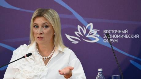 Russian Foreign Ministry spokeswoman Maria Zakharova at the Eastern Economic Forum in Vladivostok, September 4, 2024.