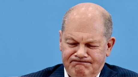 FILE PHOTO. German Chancellor Olaf Scholz speaks to the media during a press conference on July 24, 2024 in Berlin, Germany.