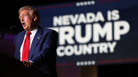 Donald Trump speaks at a campaign rally on September 13, 2024 in Las Vegas, Nevada