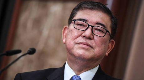 Shigeru Ishiba speaks during a debate ahead of the Liberal Democratic Party's (LDP) leadership election in Tokyo, Japan, September 12, 2020