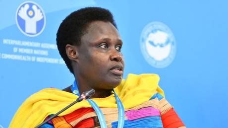 Ugandan Vice President Jessica Rose Epel Alupo attends the Africa-Russia Women's Dialogue entitled 