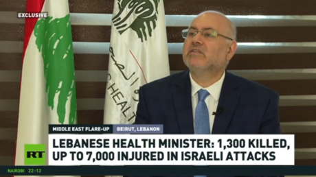 Lebanese health minister tells RT that Israel aims to 'spread terror'