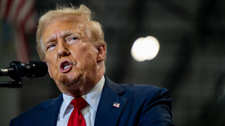 Donald Trump speaks during a campaign rally in Mint Hill, North Carolina, September 25, 2024