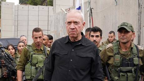 FILE PHOTO: Israeli Defense Minister Yoav Gallant visits troops in northern Israel.